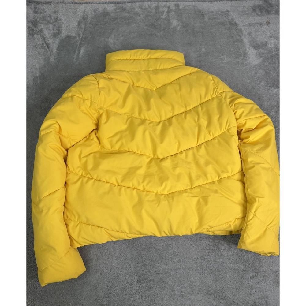 Abercrombie & Fitch Quilted Puffer Jacket Women's Size Medium Yellow - Picture 2 of 10